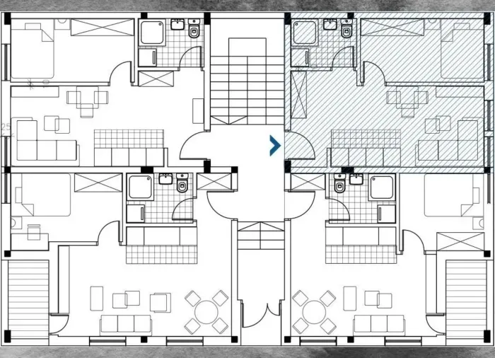 2-комнатный апартамент 29 м2 №2 в BM Residence | Бечмен, Белград