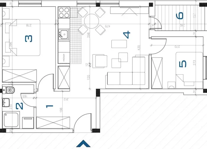 3-комнатная квартира 51 м2 в BM Residence | Бечмен, Белград