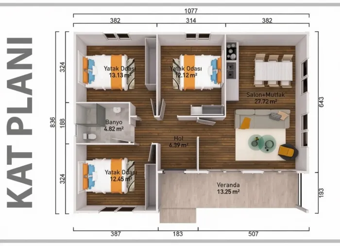 Modulares 4-Zimmer-Haus 90 m² in Banja Forest Residence - Vrnjačka Banja