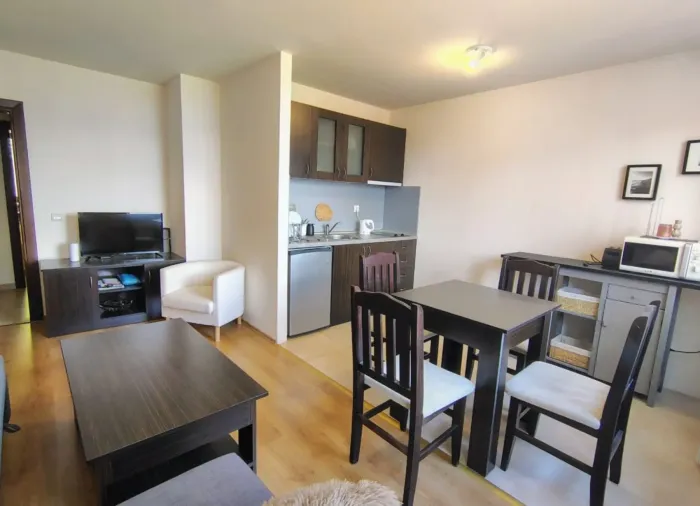 Трехкомнатная квартира 76 м² с видом на горы в комплексе Панорама, Банско